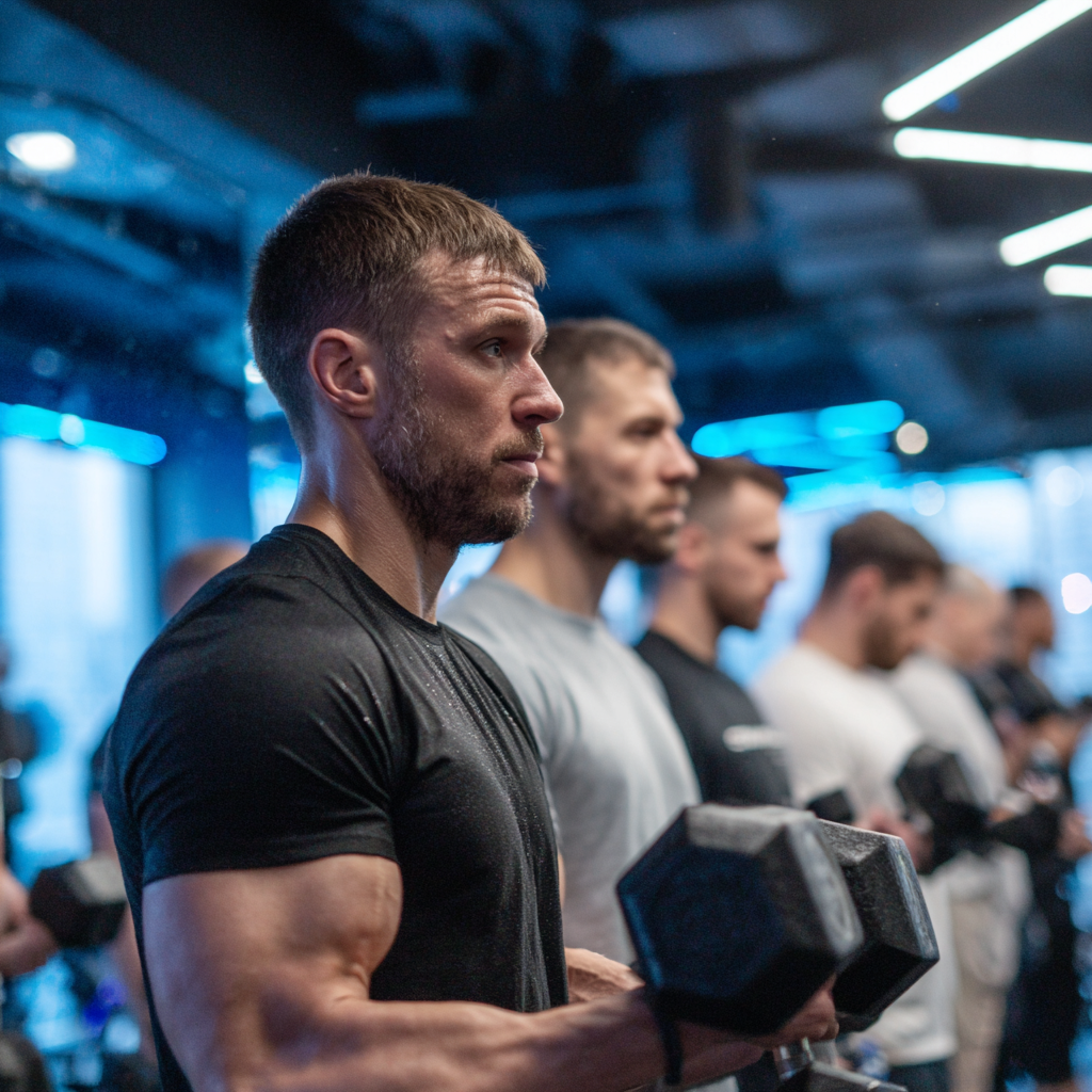 Тренер працює з клієнтом